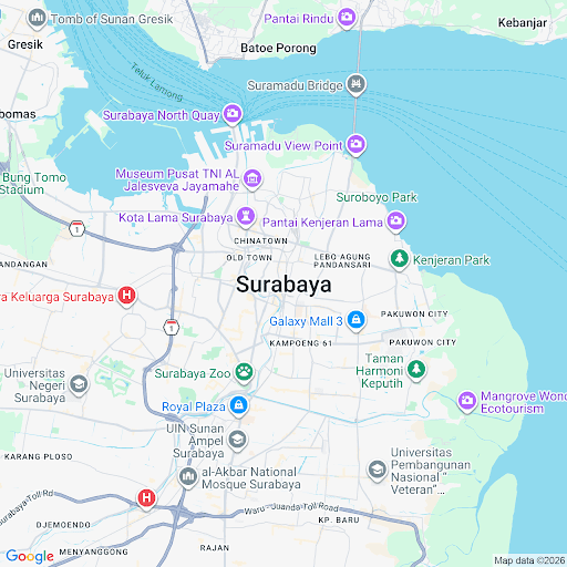 Google Maps lokasi Kebun Binatang Surabaya